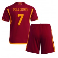 AS Roma Lorenzo Pellegrini #7 Domaci Dres za djecu 2023-24 Kratak Rukav (+ Kratke hlače)
